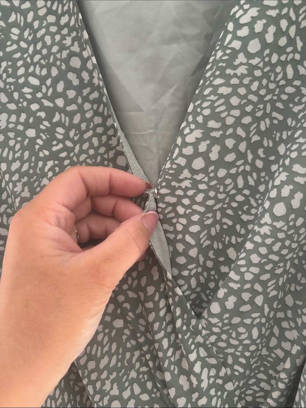 Fashion Forms Sage Green Floral Wrap Maxi Dress with Tie Waist - Picture 5 of 6